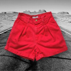 Vintage 90’s Guess? Georges Marciano Red Denim Jean Shorts Jorts 27 Size Small S